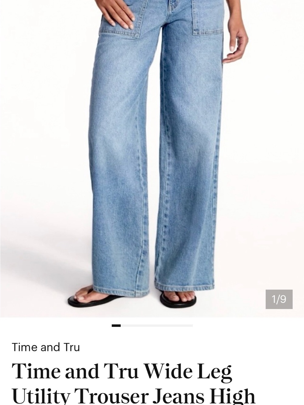 Time and Tru high rise wide leg new with tags size 14